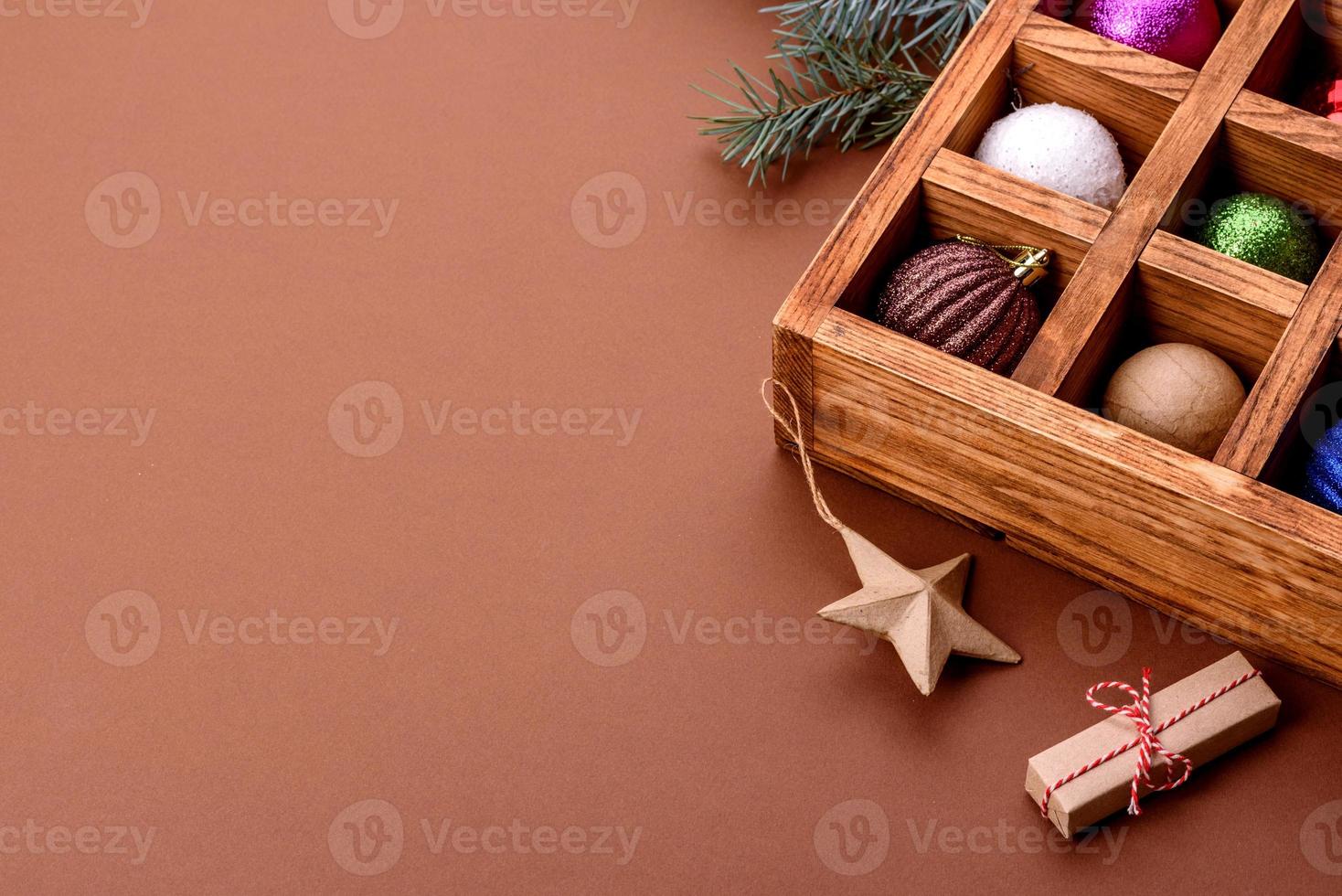 fondo decorativo de colores brillantes de navidad foto