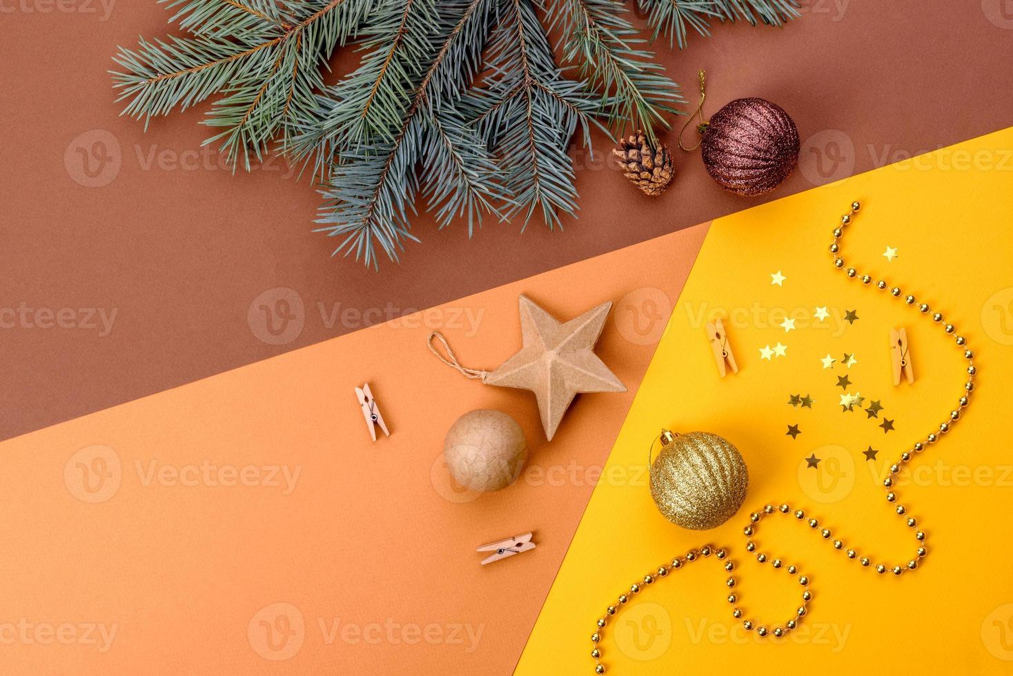 fondo decorativo de colores brillantes de navidad foto