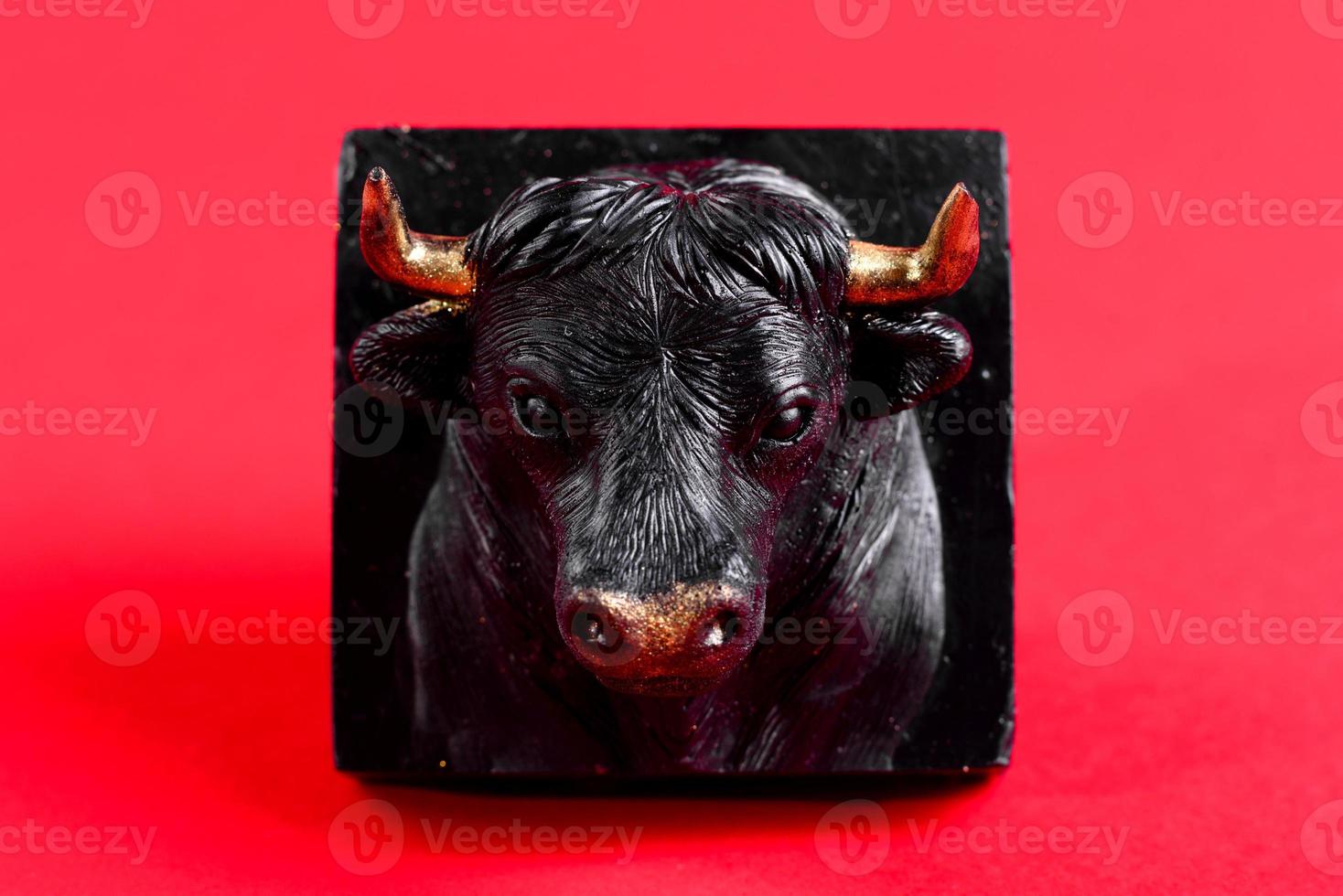 The figure of a bull made of soap as a gift photo