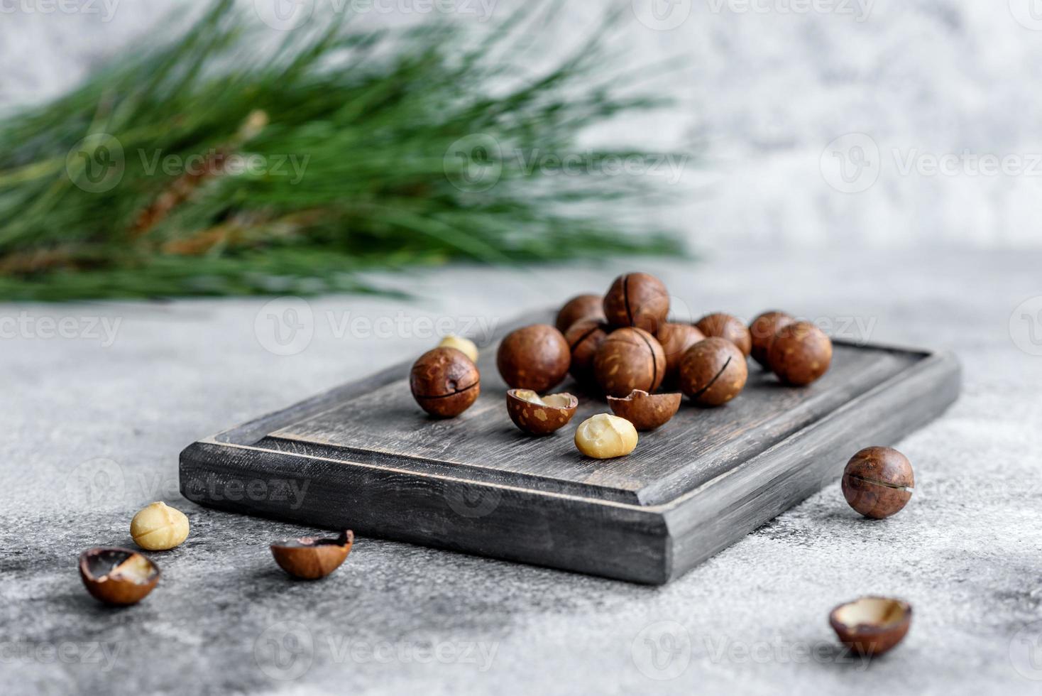 Several types of nuts against the background photo