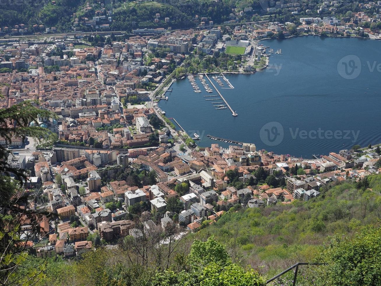 Aerial view of Como photo