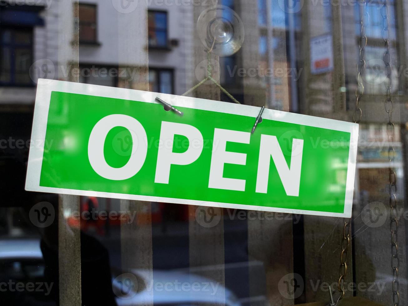 Open shop sign photo