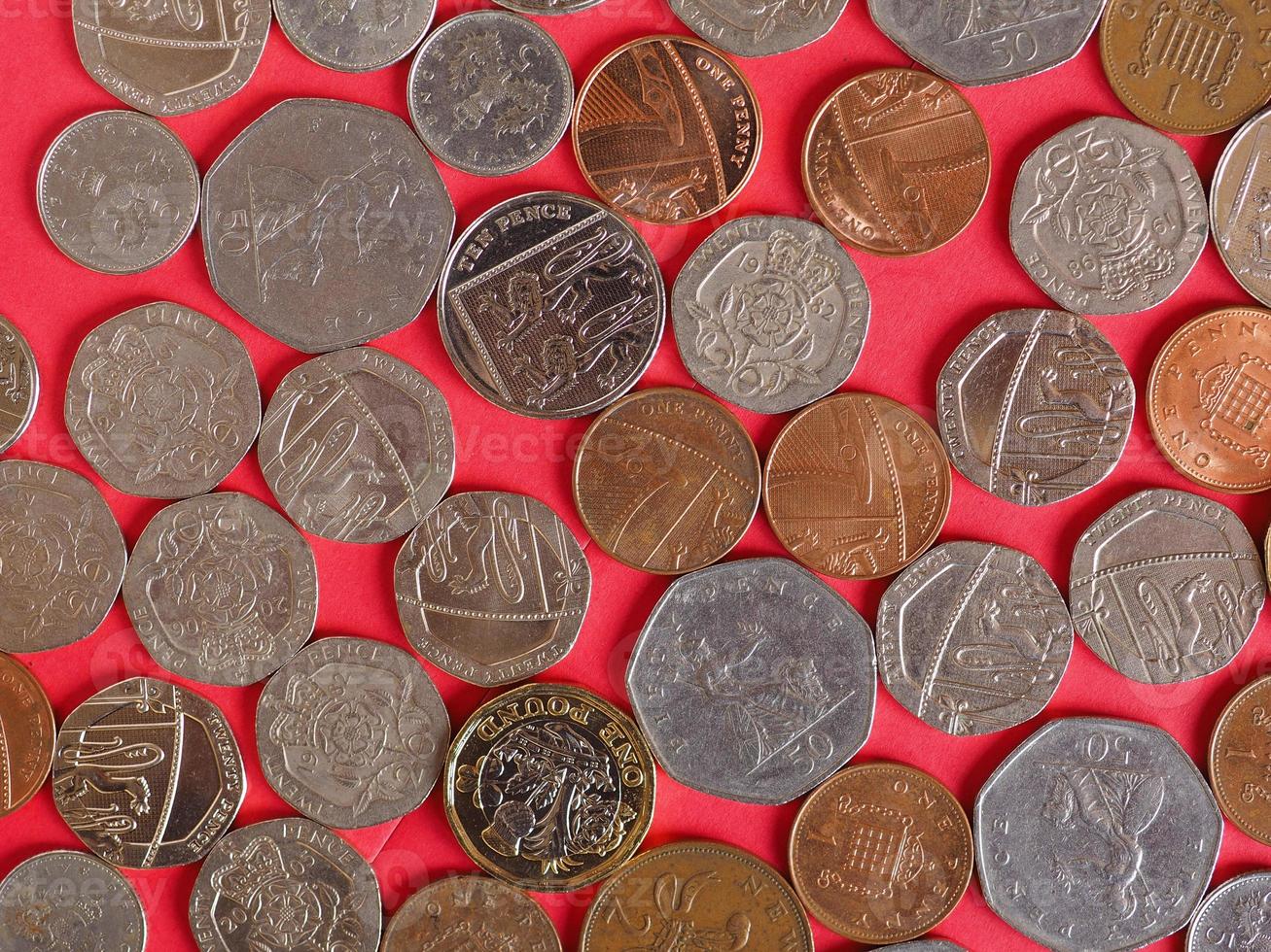 Pound coins, United Kingdom photo