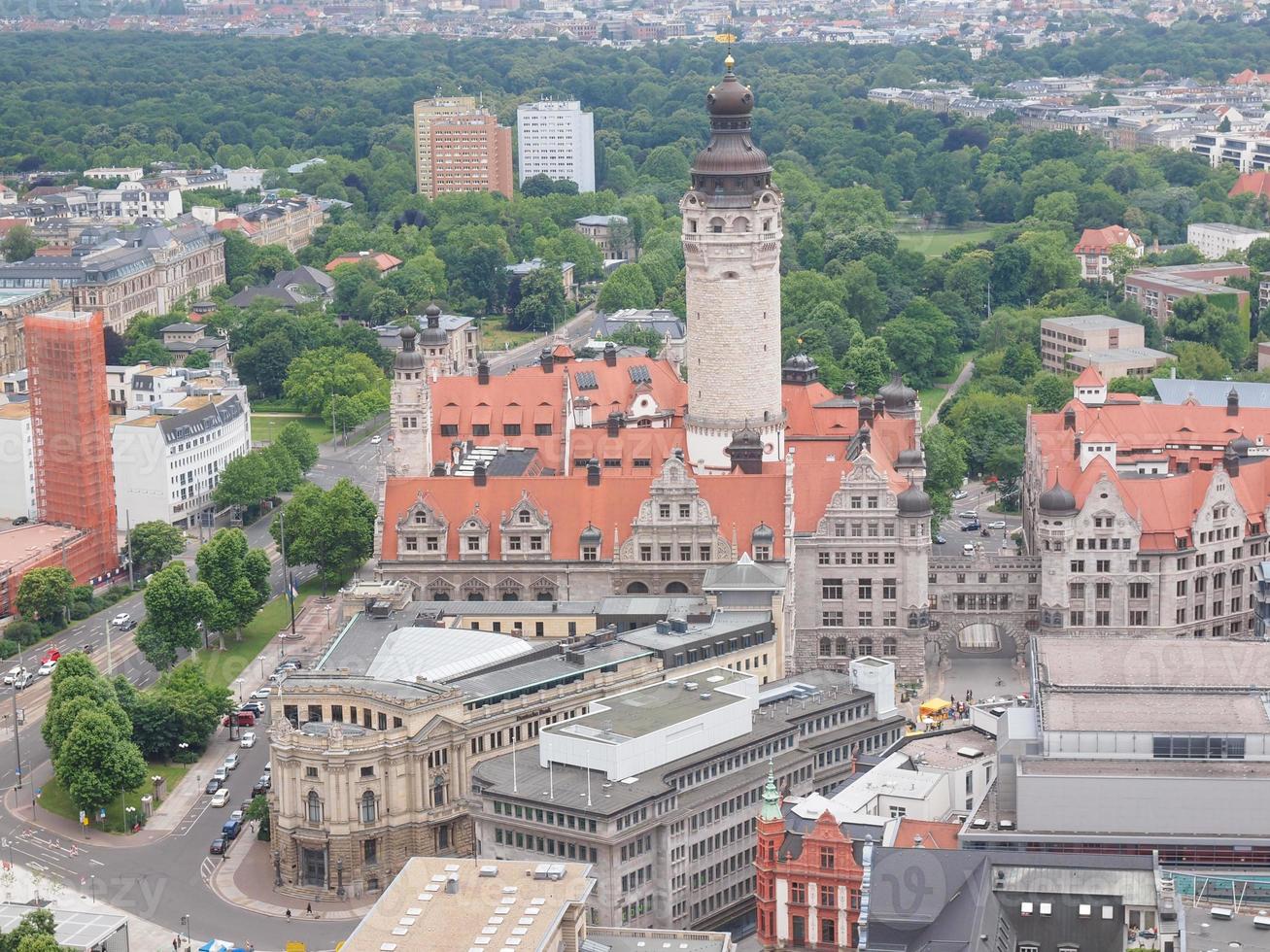 vista aérea de leipzig foto