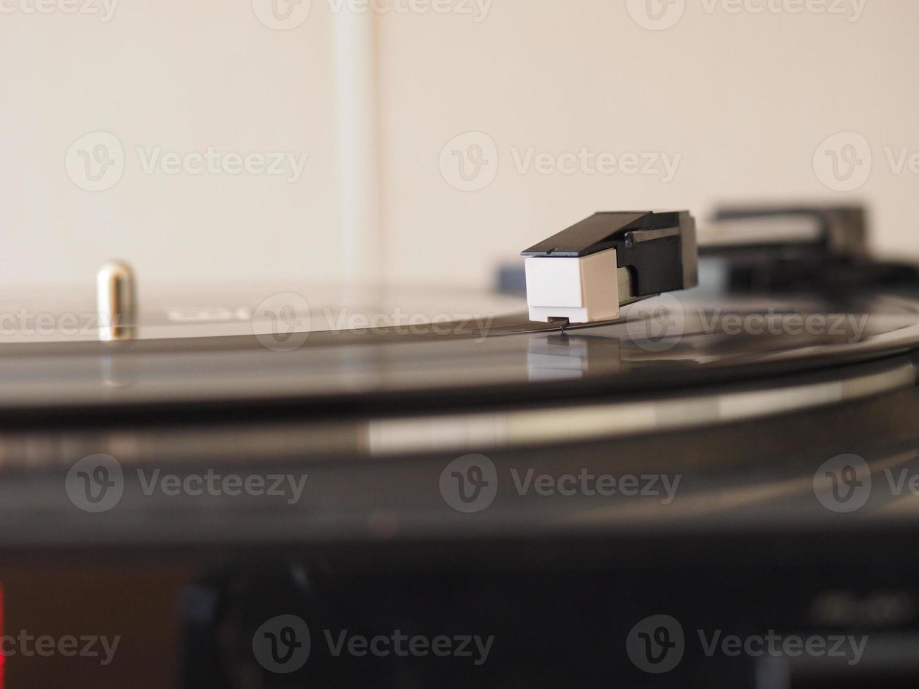 Vinyl record spinning photo