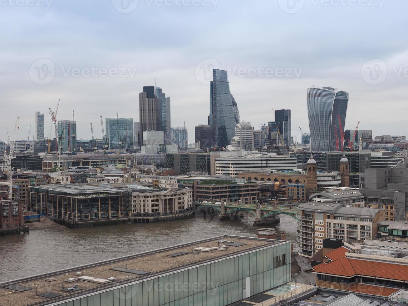 Aerial view of London photo