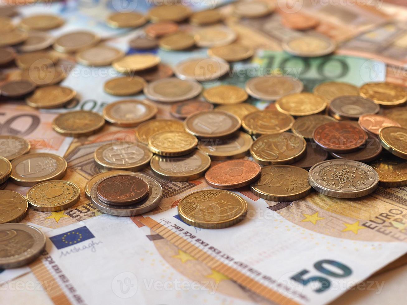 Euro notes and coins, European Union photo