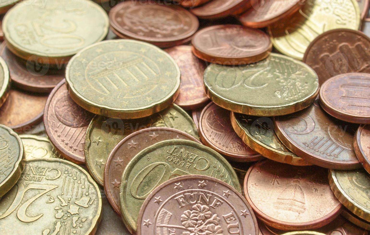 Euro coins background photo