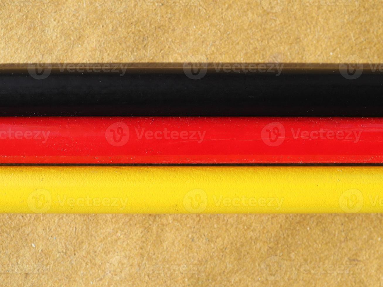 German Flag of Germany made with pencil photo