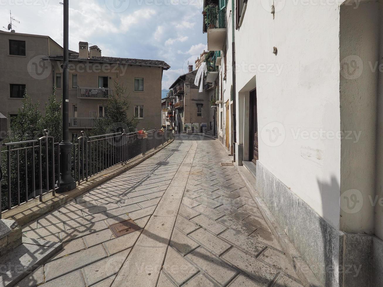 View of Pont Saint Martin old city centre photo