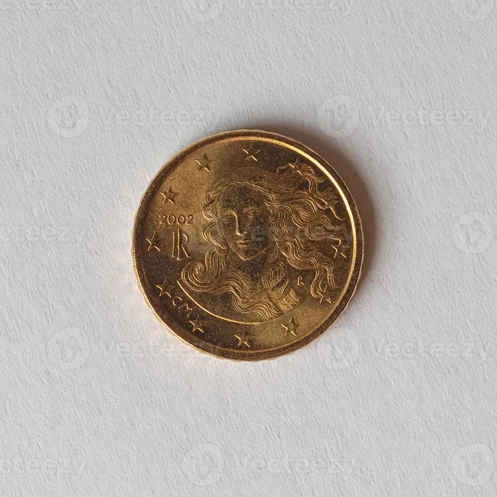 Moneda de 10 centavos, Italia, Europa foto