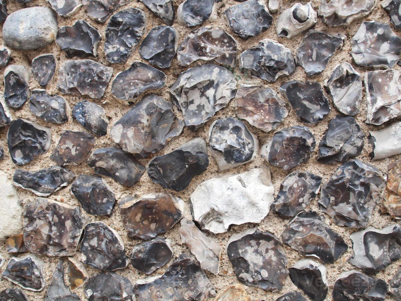 Flint wall texture photo