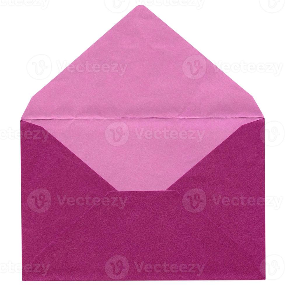 Pink envelope isolated photo