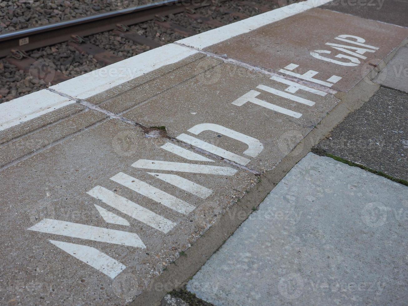 Mind the gap in London photo