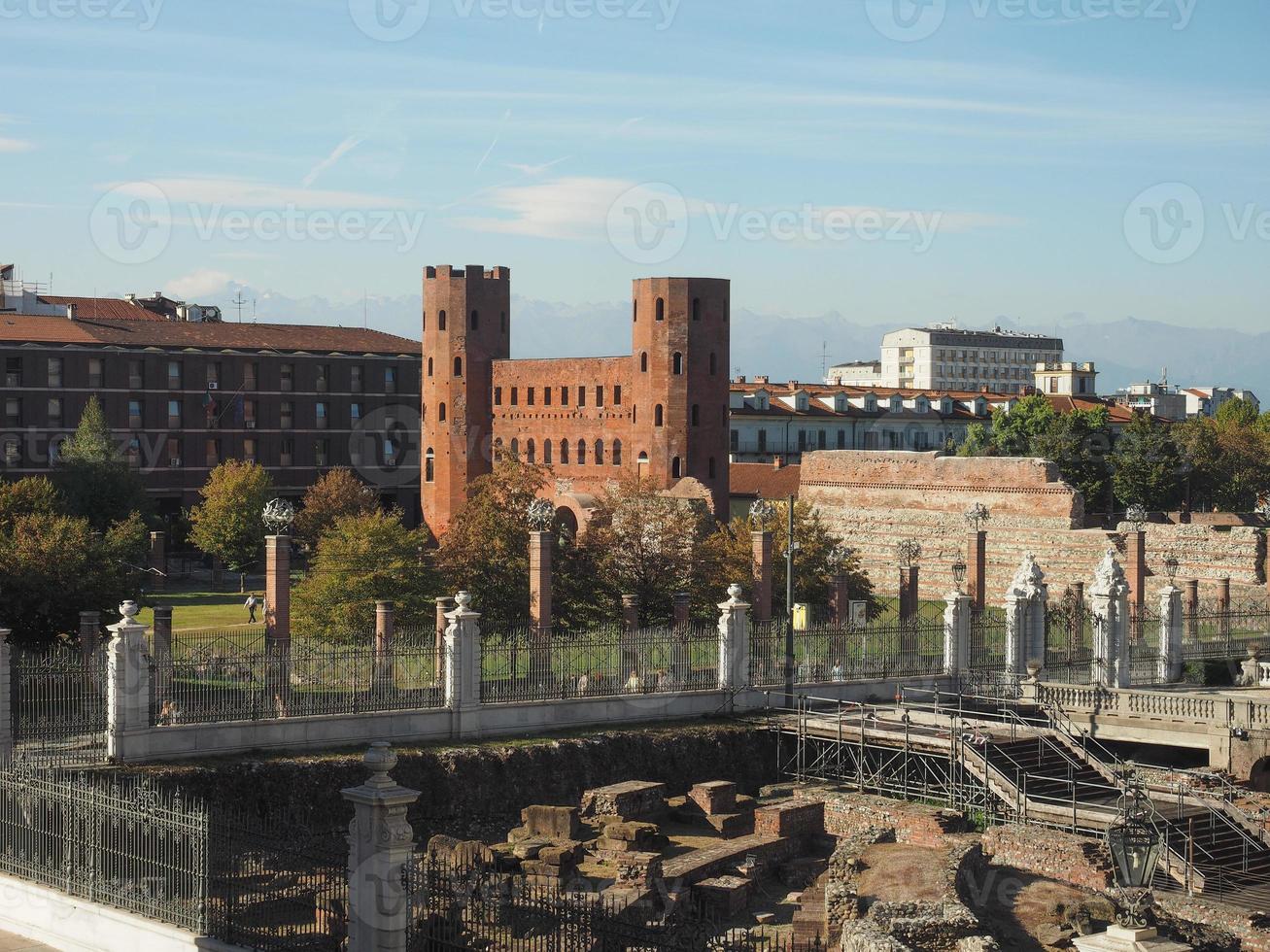 Porta Palatina Palatine Gate in Turin photo