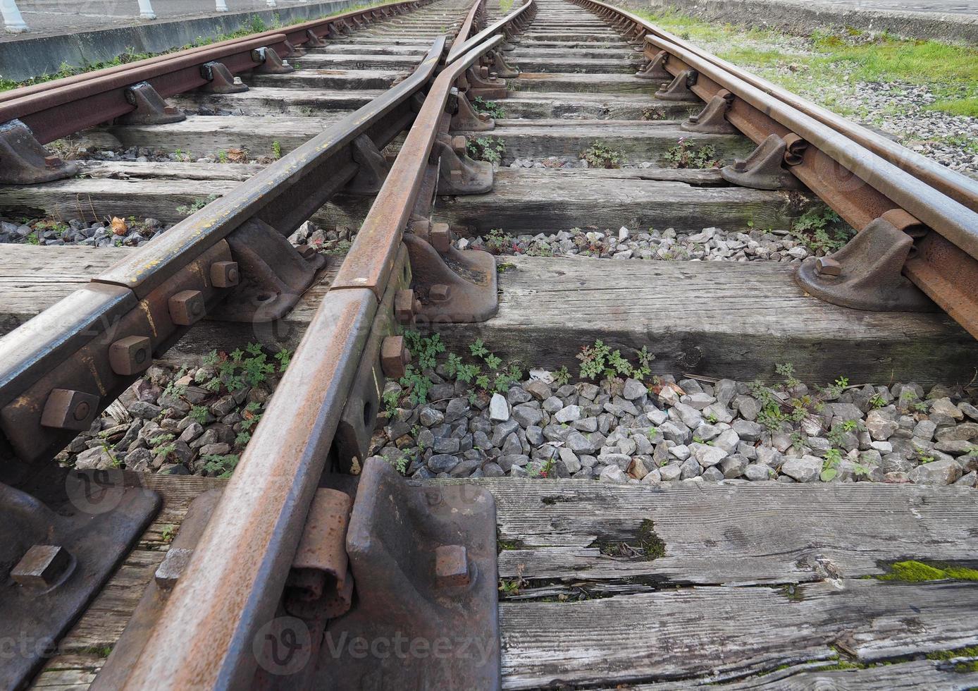 detalle de la vía del tren foto