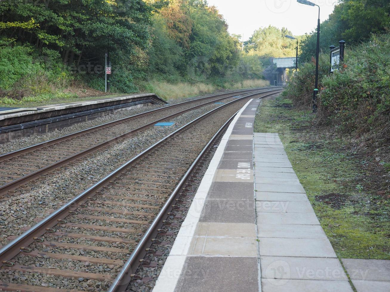 Railway tracks perspective photo