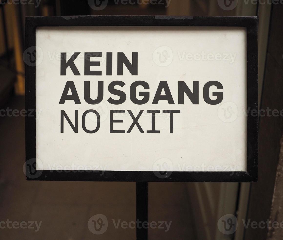 Kein Ausgang sign meaning No exit photo