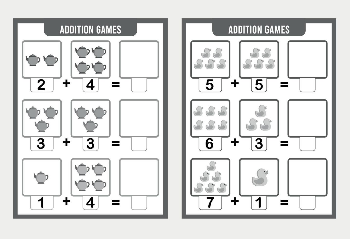Counting Game for Preschool Children vector