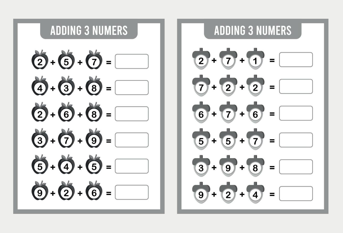 Counting Game for Preschool Children vector