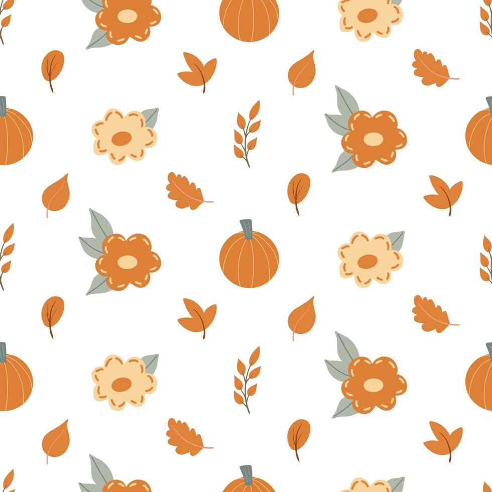 Seamless pattern with autumn elements, texture for Thanksgiving vector