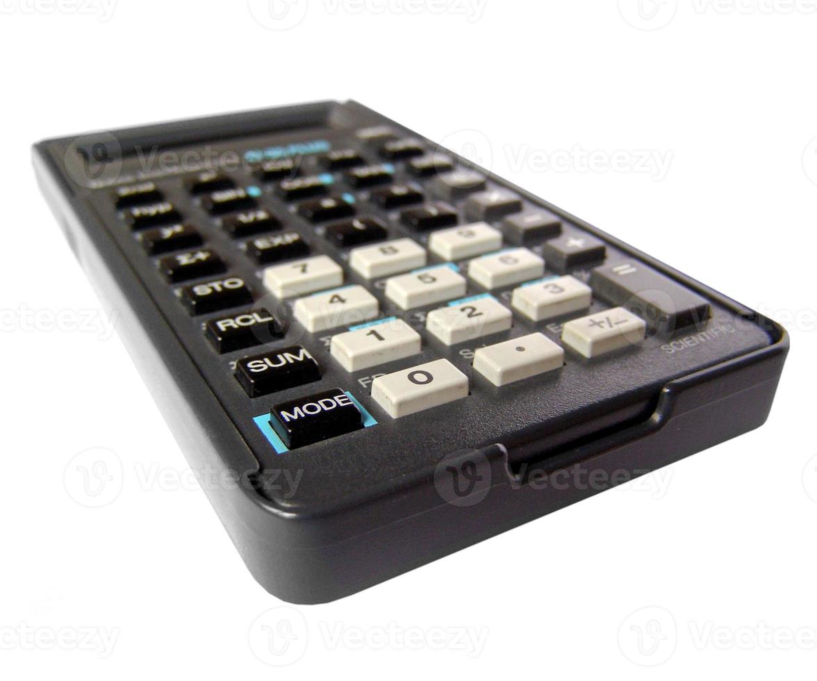 calculadora aislado sobre blanco foto