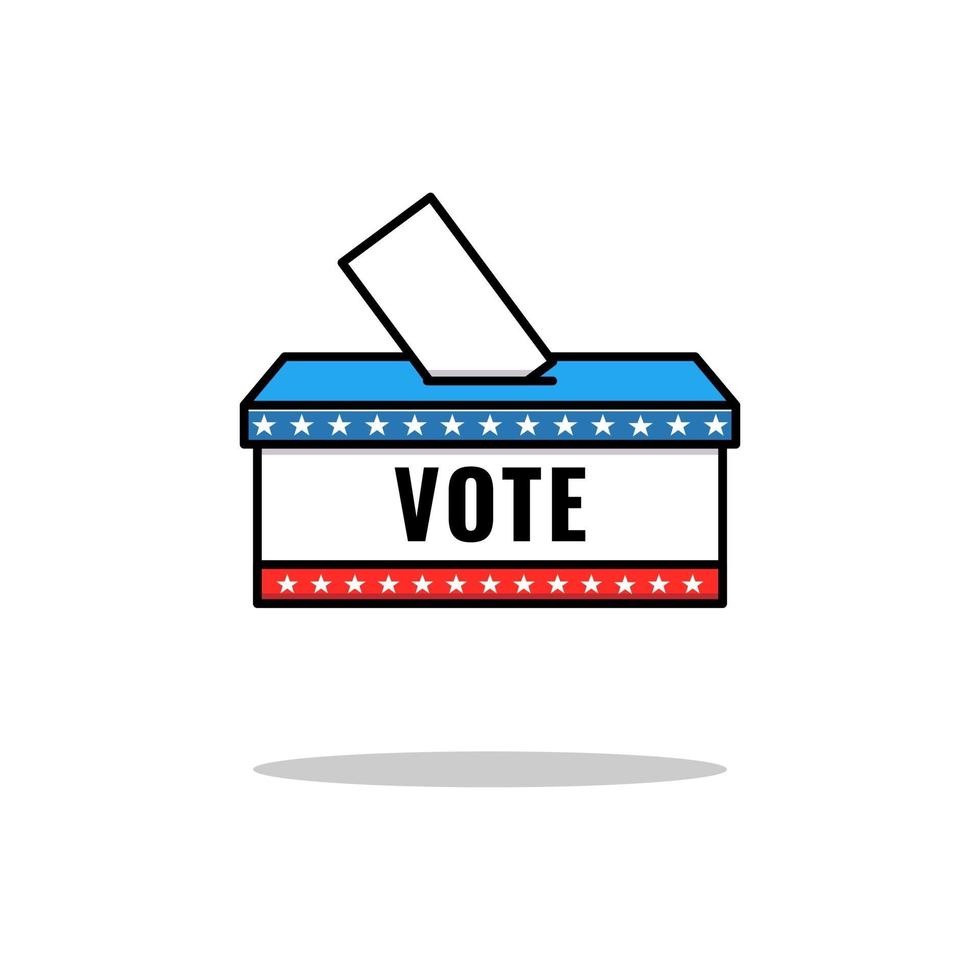Election box cartoon icon illustration vector