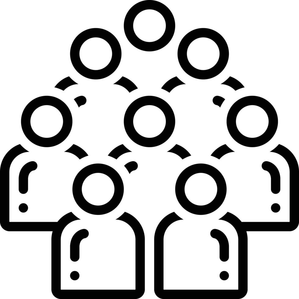Line icon for multitude vector