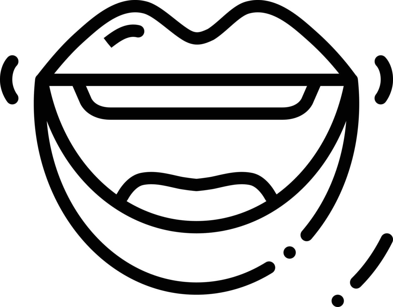 Line icon for mouth vector