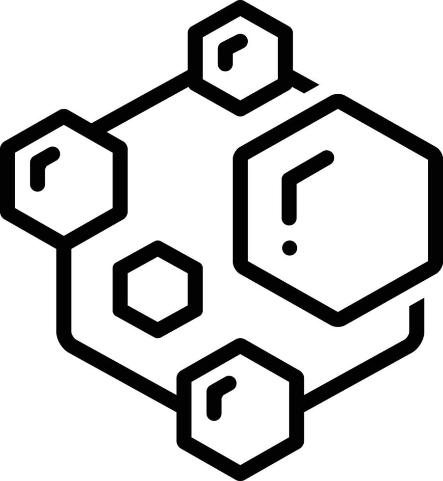 Line icon for modularity vector