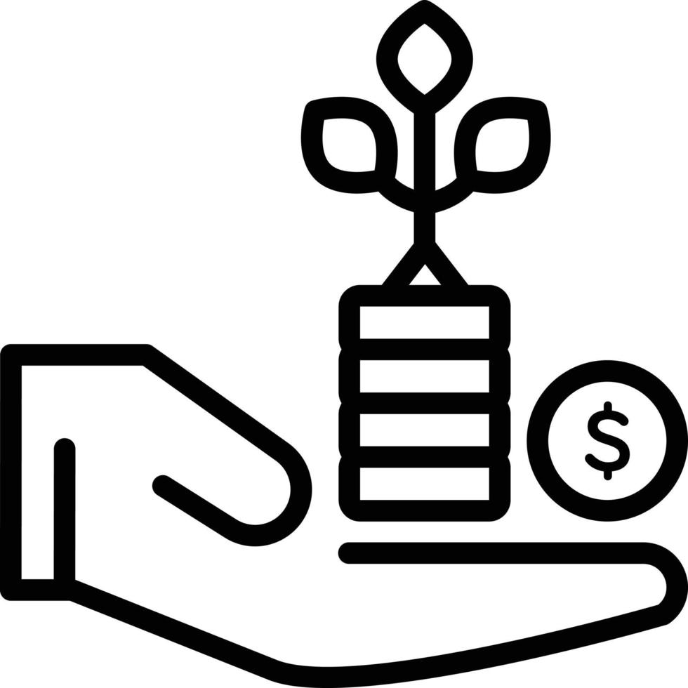 Line icon for benefit vector