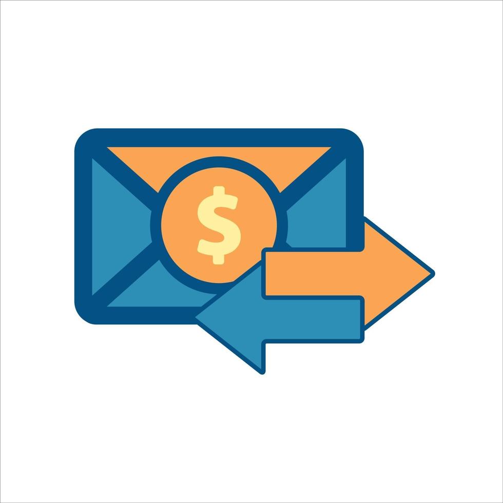 message icon vector. message with money icon vector