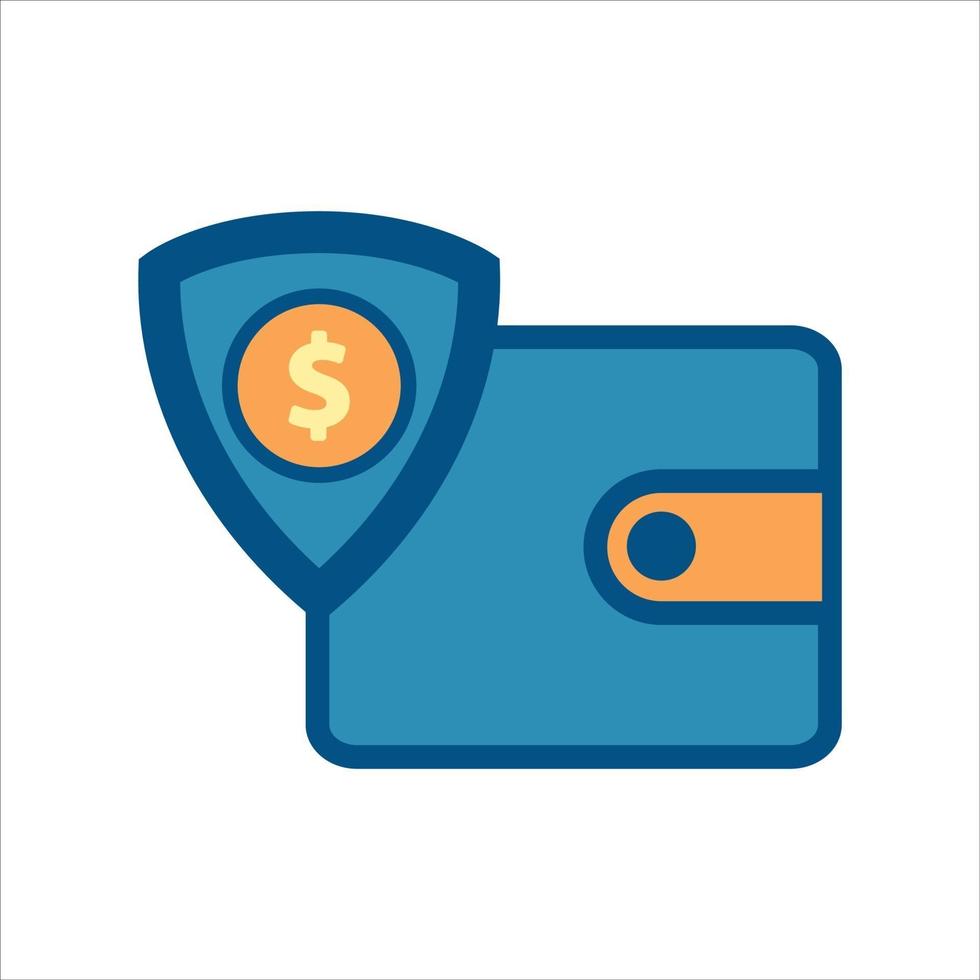 vector de icono de billetera. billetera con icono de dinero