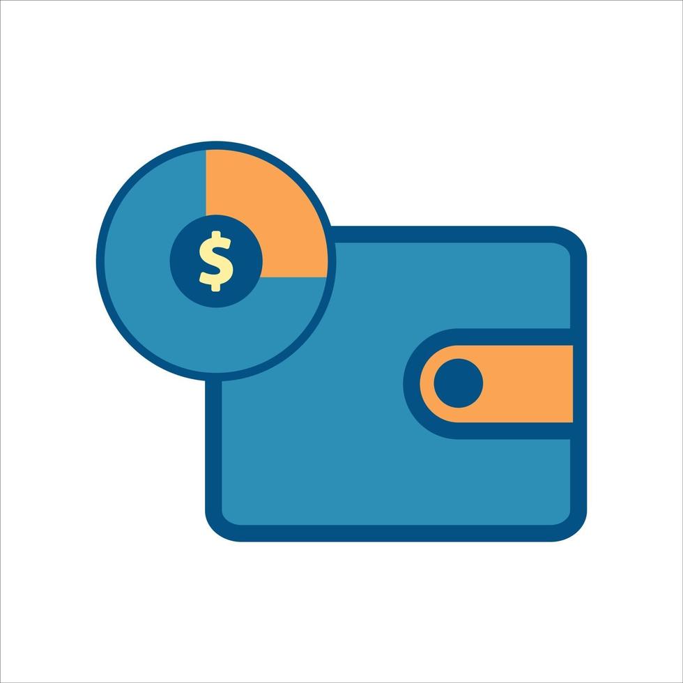 wallet icon vector. wallet with money icon vector