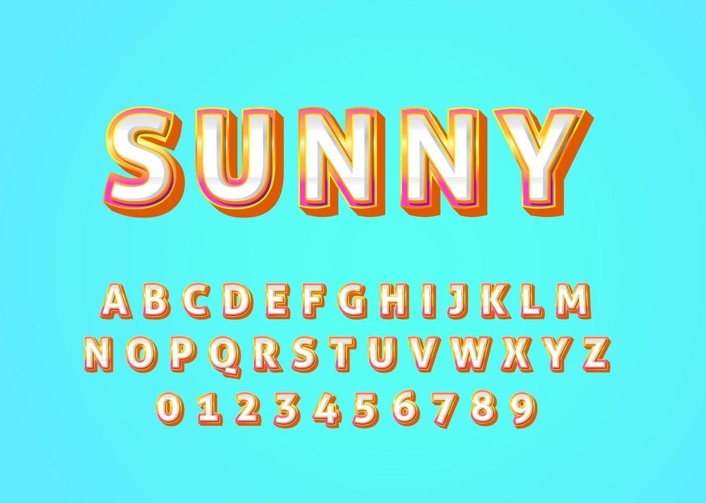 modern and vibrant font style effect vector