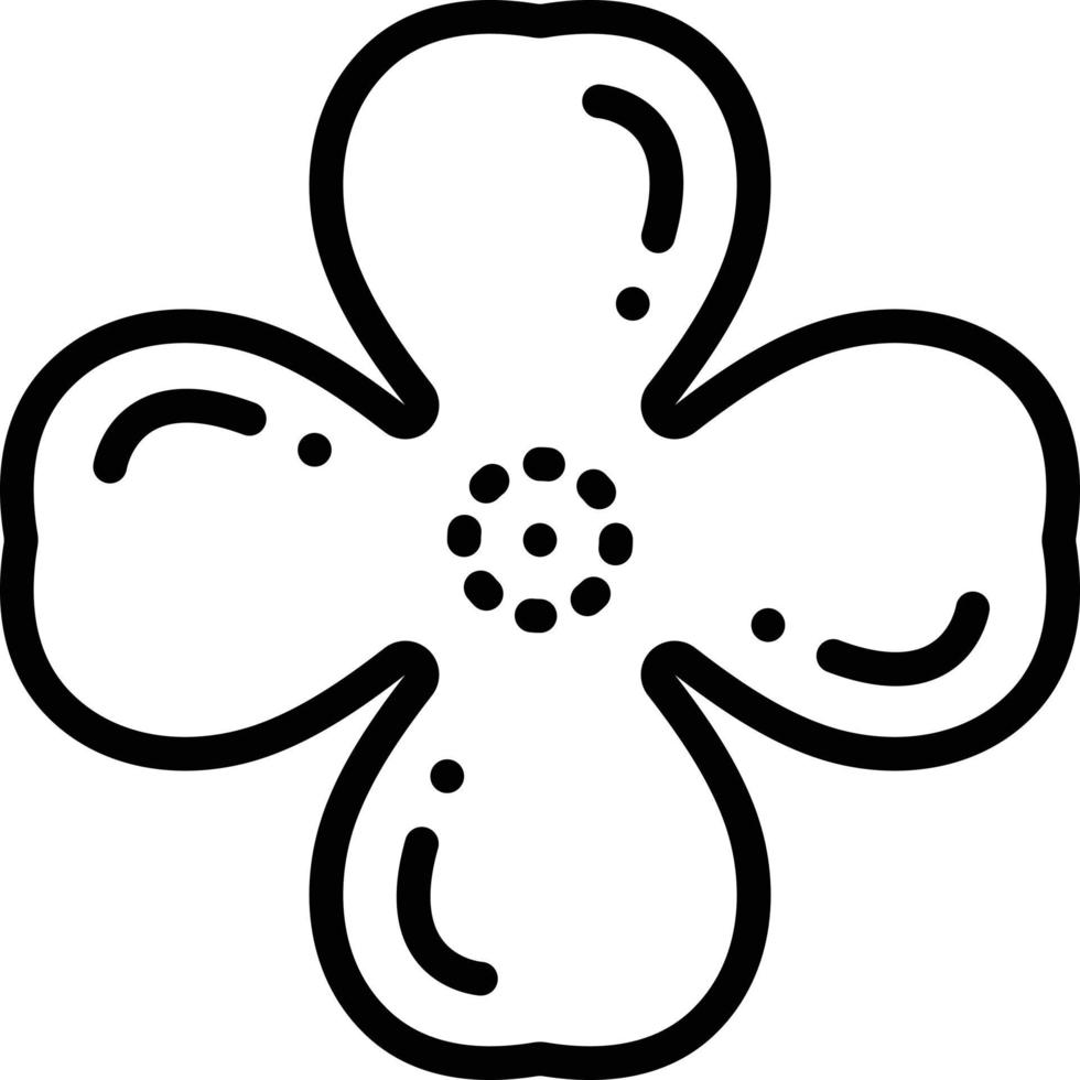 Line icon for quatrefoil vector