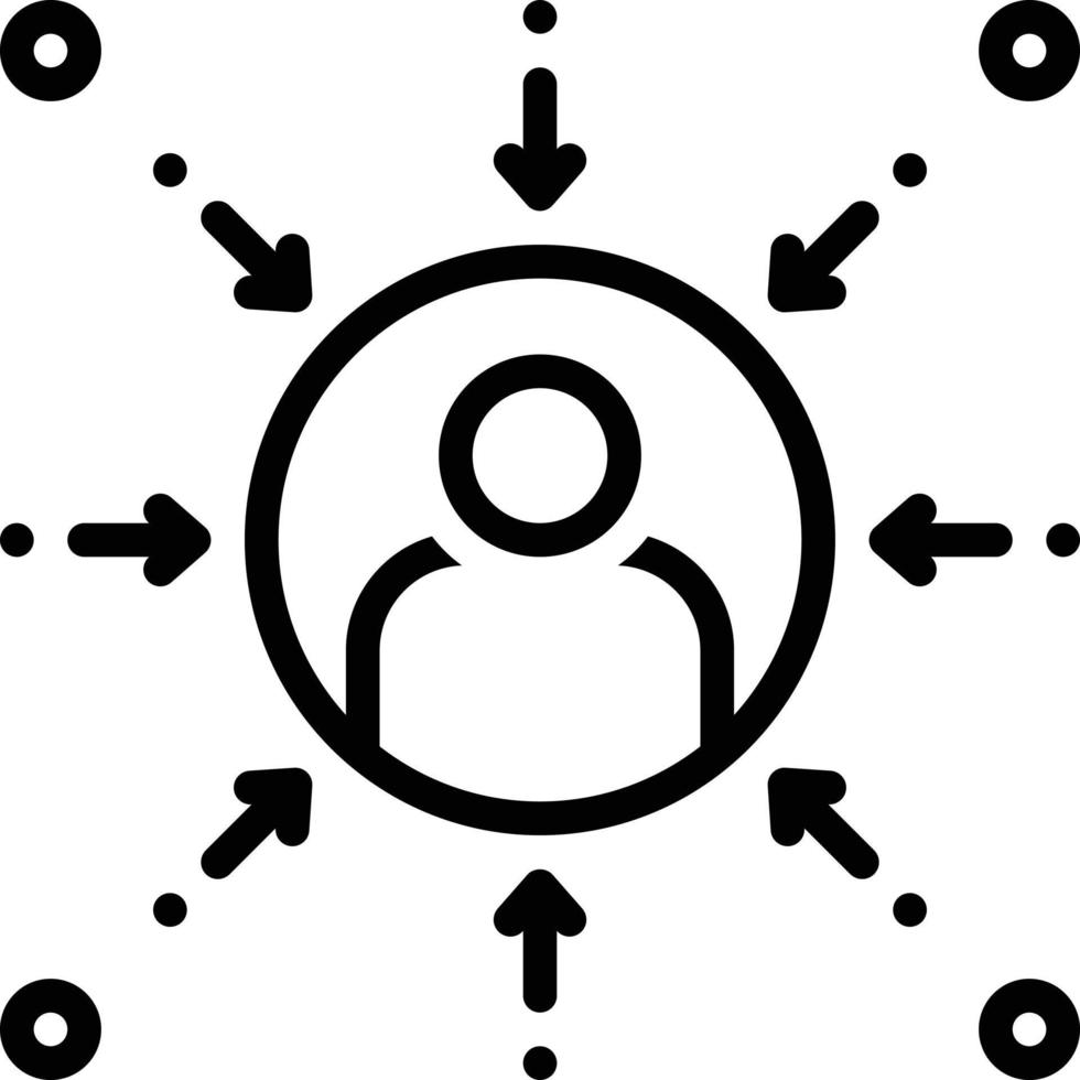 Line icon for prejudice vector