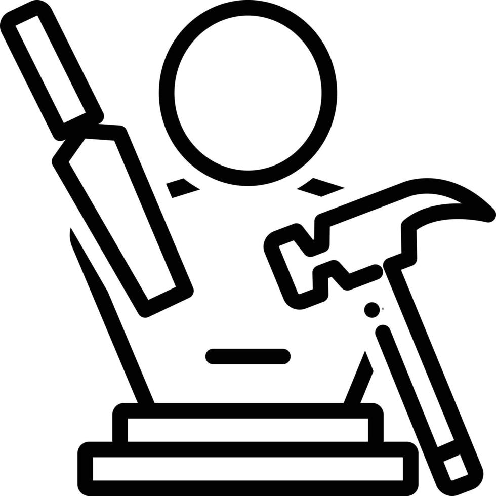 Line icon for sculpting vector