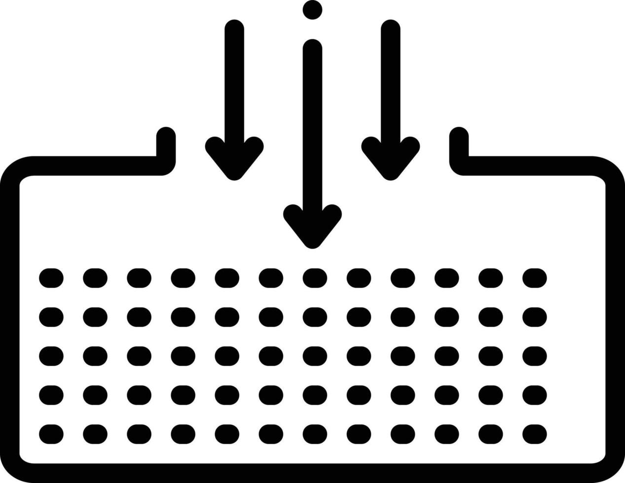 Line icon for stow vector