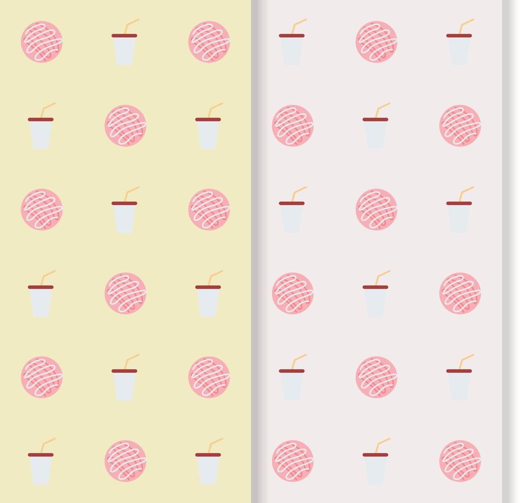colorful seamless pattern with dessert vector