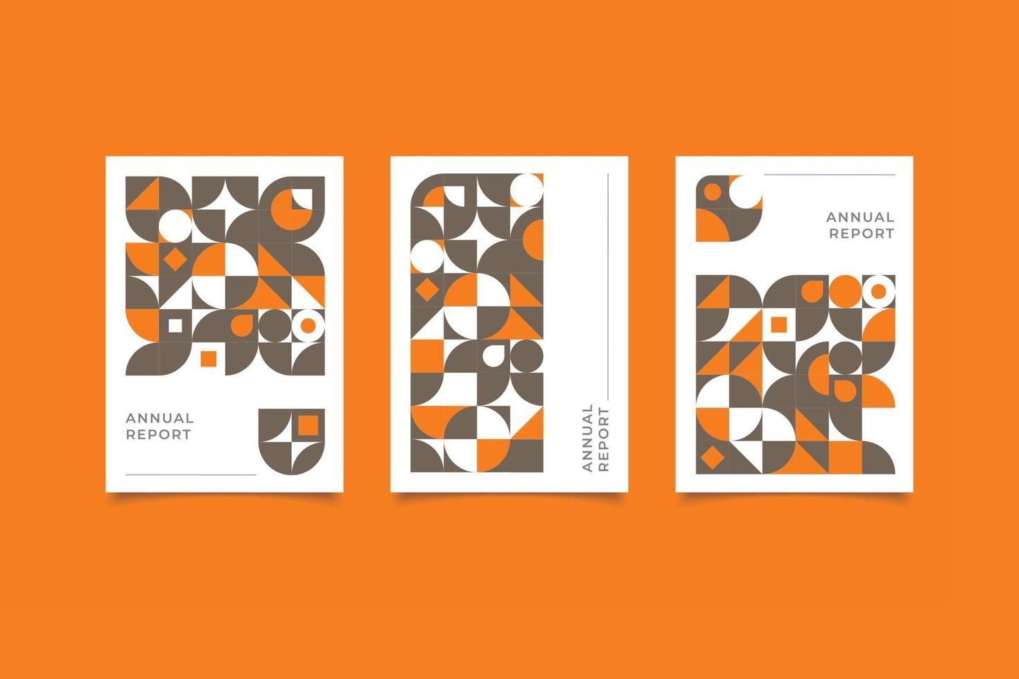 Flat mosaic cover geometric collection vector