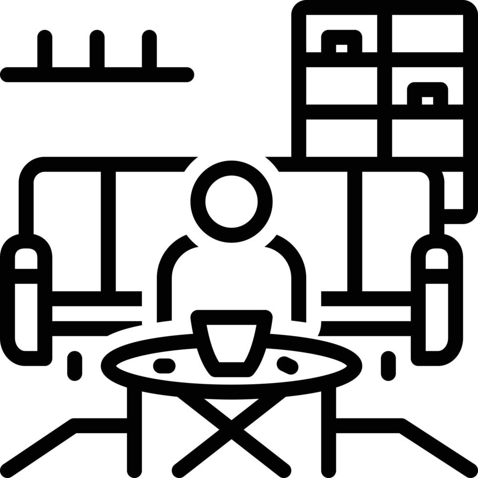 Line icon for tearoom vector