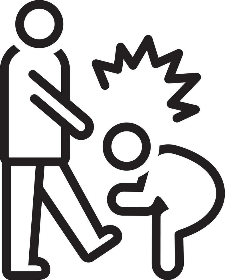Line icon for abusive vector
