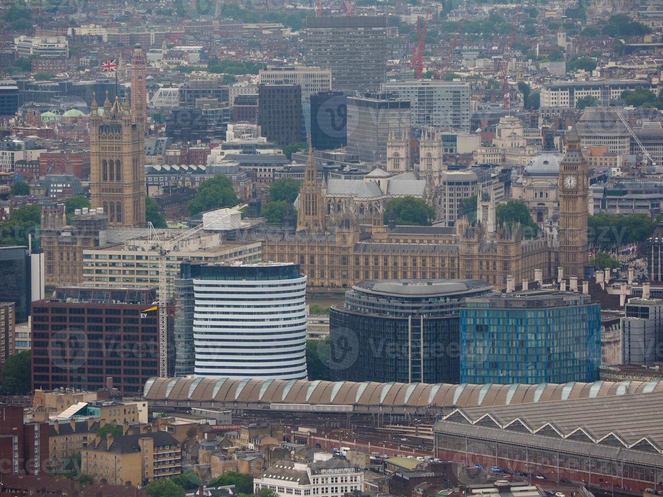 Aerial view of London photo