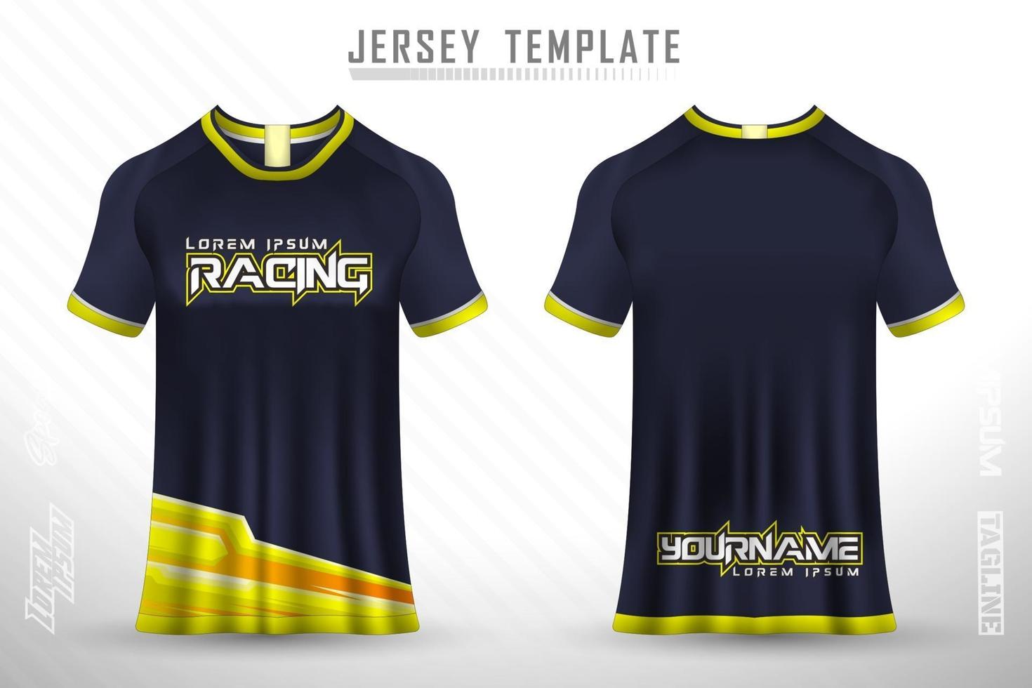 Sports jersey and t-shirt template sports jersey design vector mockup.