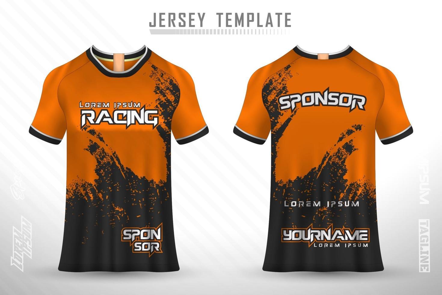 Sports jersey and t-shirt template sports jersey design vector mockup.