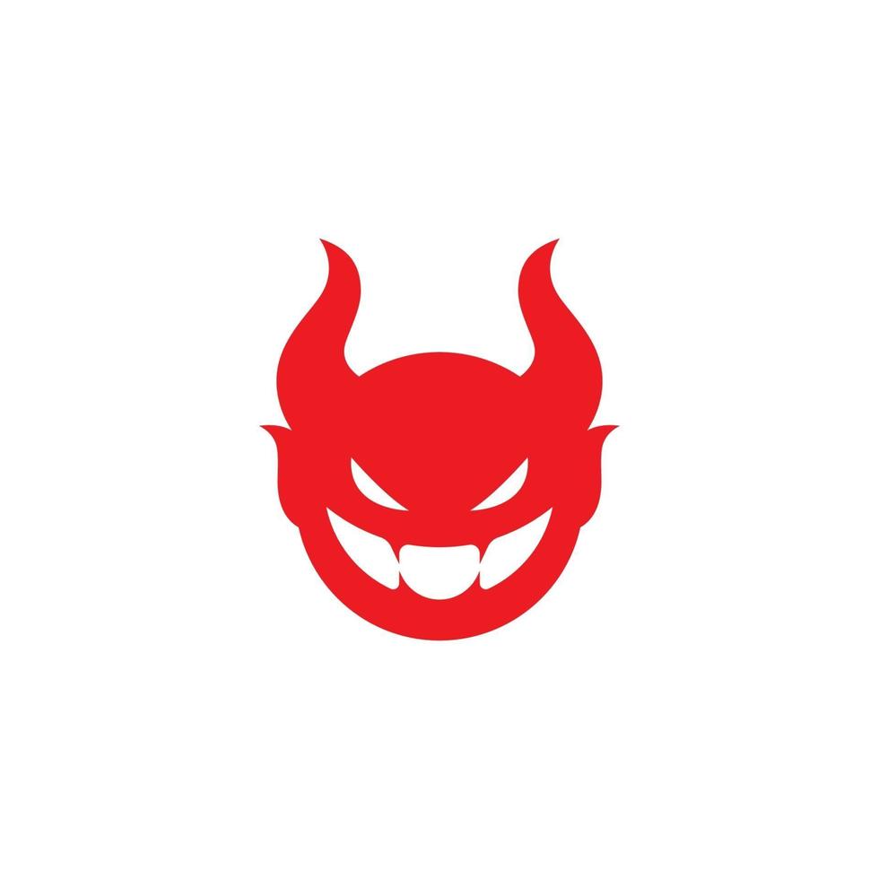 Red devil logo  vector icon template