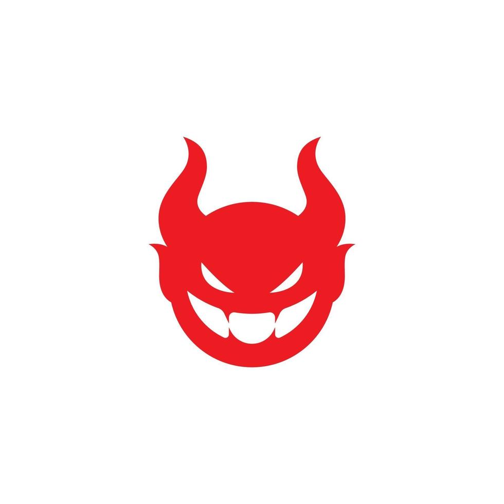 Red devil logo  vector icon template