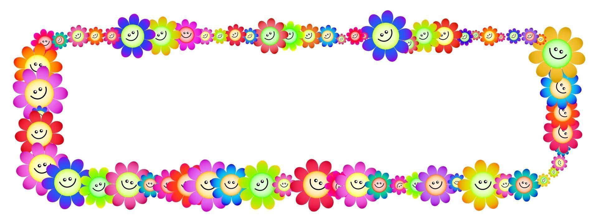 Happy Flower Daisy Page Banner vector