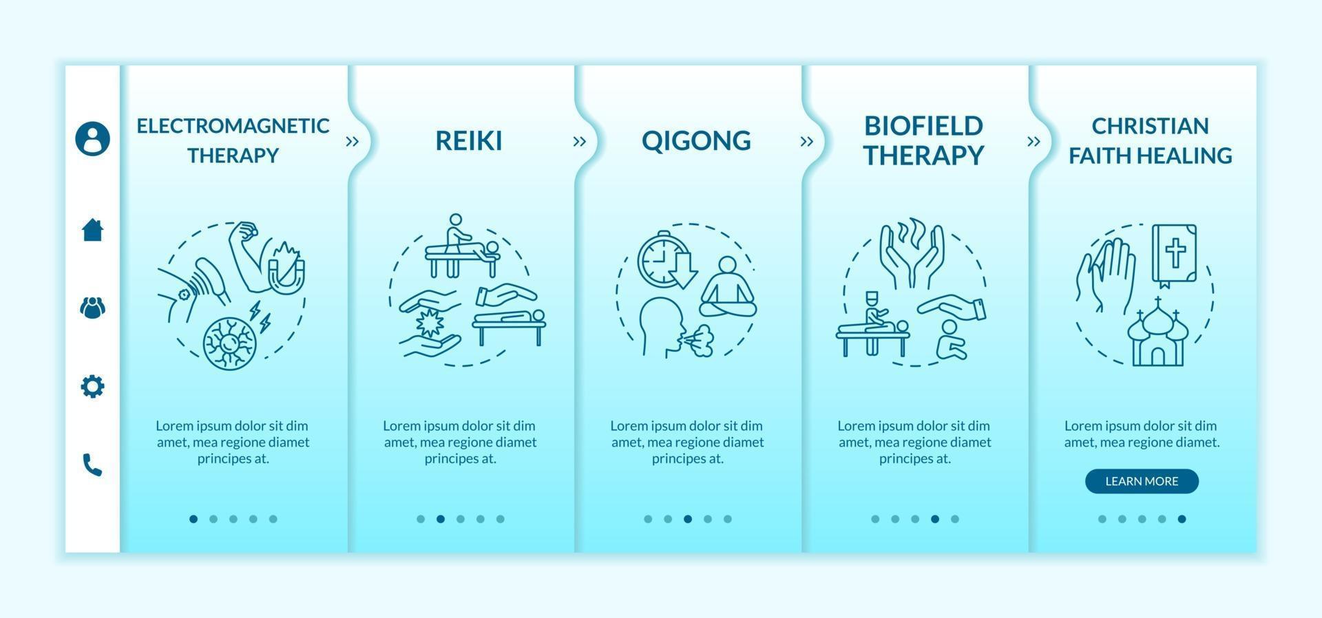 Alternative medicine onboarding vector template